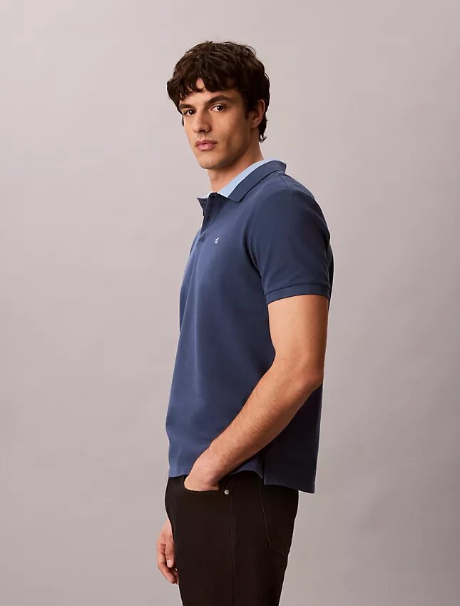 Tricou polo cu guler Pique Colorblock Tricou polo cu guler Pique Colorblock