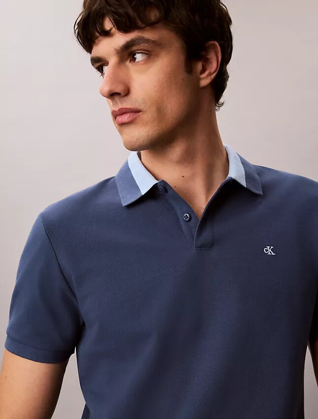 Tricou polo cu guler Pique Colorblock Tricou polo cu guler Pique Colorblock