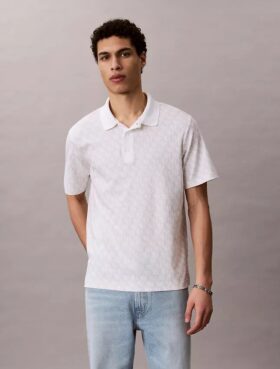 Tricou polo cu imprimeu integral Liquid Touch