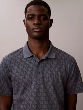 Tricou polo cu imprimeu integral Liquid Touch