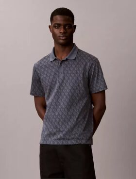 Tricou polo cu imprimeu integral Liquid Touch
