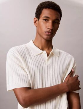 Tricou polo cu nervuri