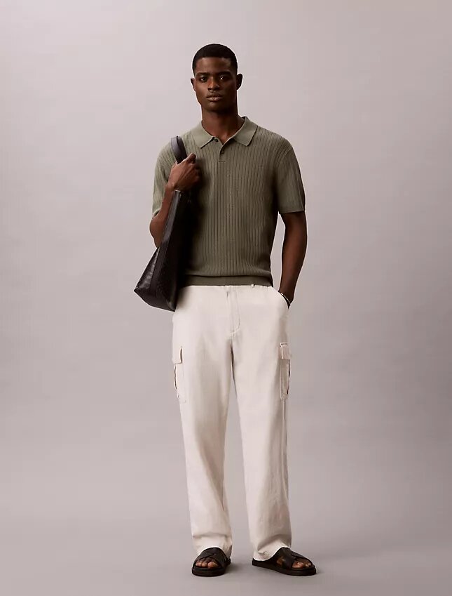 Tricou polo cu nervuri Tricou polo cu nervuri