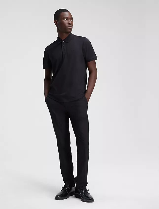 Tricou polo din amestec de bumbac fin Tricou polo din amestec de bumbac fin