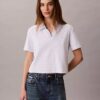 Tricou polo din bumbac cu contur rib
