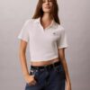 Tricou polo din bumbac cu contur rib