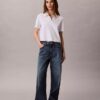 Tricou polo din bumbac cu contur rib