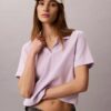 Tricou polo din bumbac cu contur rib