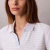 Tricou polo din bumbac cu contur rib
