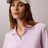 Tricou polo din bumbac cu contur rib