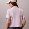 Tricou polo din bumbac cu contur rib