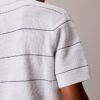 Tricou polo din bumbac cu dungi Tricou polo din bumbac cu dungi