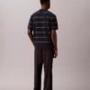 Tricou polo din bumbac cu dungi Tricou polo din bumbac cu dungi