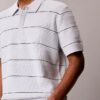 Tricou polo din bumbac cu dungi Tricou polo din bumbac cu dungi