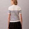 Tricou polo din bumbac cu nervuri fine Tricou polo din bumbac cu nervuri fine