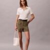 Tricou polo din bumbac neted cu nervuri