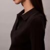 Tricou polo din bumbac neted cu nervuri