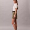 Tricou polo din bumbac neted cu nervuri