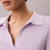 Tricou polo din bumbac neted cu nervuri