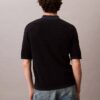 Tricou polo din bumbac neted cu textură waffle Tricou polo din bumbac neted cu textură waffle