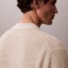 Tricou polo din bumbac neted cu textură waffle Tricou polo din bumbac neted cu textură waffle