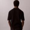 Tricou polo din bumbac neted cu textură waffle Tricou polo din bumbac neted cu textură waffle