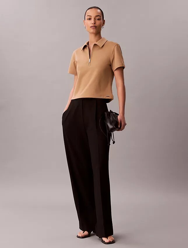 Tricou polo din țesătură Ponte Tricou polo din țesătură Ponte