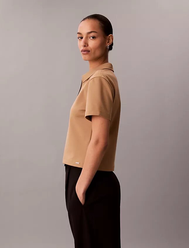 Tricou polo din țesătură Ponte Tricou polo din țesătură Ponte