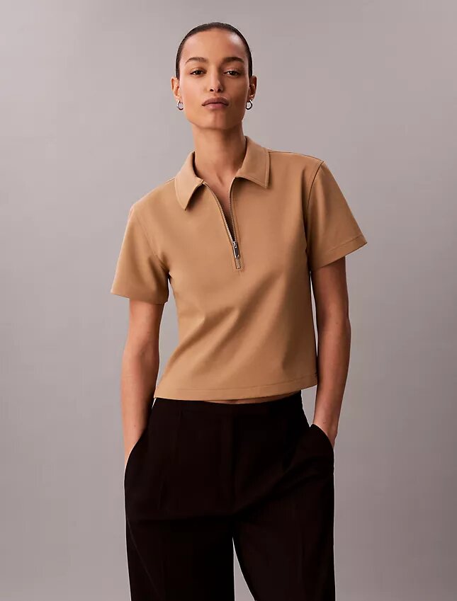 Tricou polo din țesătură Ponte Tricou polo din țesătură Ponte
