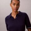Tricou polo din tricot cu model Monologo