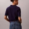 Tricou polo din tricot cu model Monologo