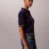 Tricou polo din tricot cu model Monologo