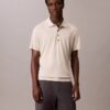 Tricou polo din tricot fin din amestec de lyocell