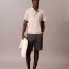Tricou polo din tricot fin din amestec de lyocell