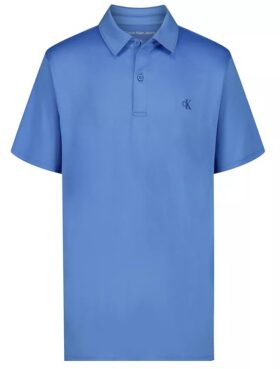 Tricou polo tehnic cu Monogram pentru băieți