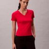 Tricou relaxat cu guler în V din bumbac Liquid Tricou relaxat cu guler în V din bumbac Liquid
