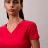 Tricou relaxat cu guler în V din bumbac Liquid Tricou relaxat cu guler în V din bumbac Liquid