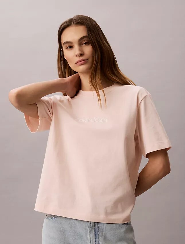 Tricou relaxat cu logo standard Tricou relaxat cu logo standard