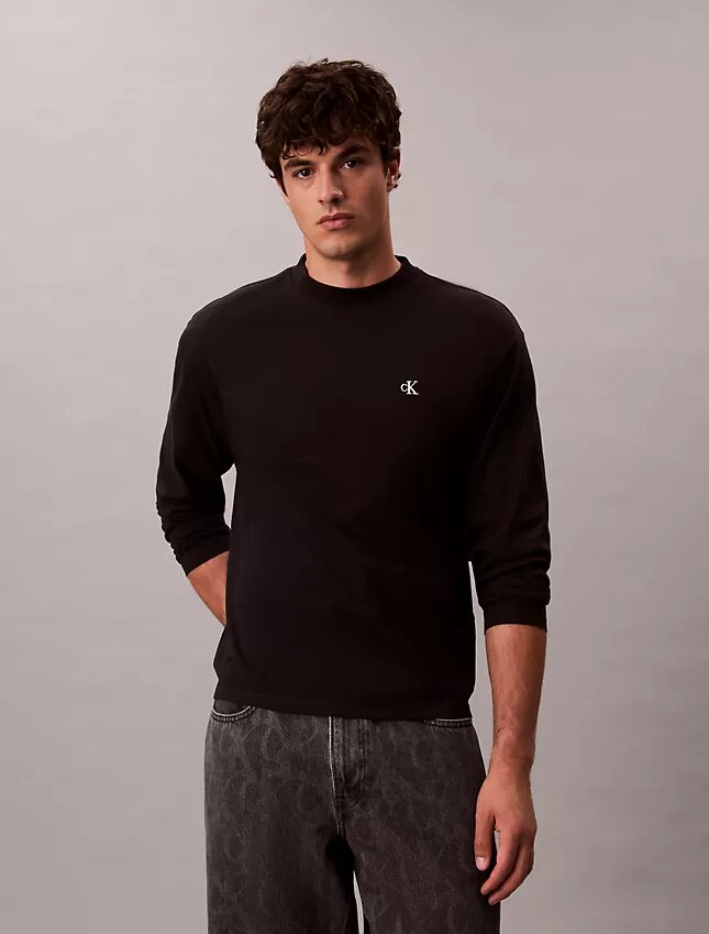 Tricou relaxat cu Monogram Tricou relaxat cu Monogram