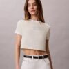 Tricou scurt cu guler rotund și imprimeu grafic cu logo