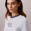 Tricou scurt cu guler rotund și imprimeu grafic cu logo