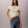 Tricou scurt cu logo și nervuri conturate
