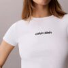 Tricou scurt cu logo și nervuri conturate