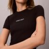 Tricou scurt cu logo și nervuri conturate