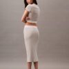 Tricou scurt din bumbac elastic cu nervuri