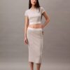 Tricou scurt din bumbac elastic cu nervuri