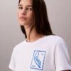 Tricou scurt, drept, cu logo script Tricou scurt, drept, cu logo script