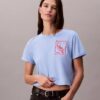 Tricou scurt, drept, cu logo script Tricou scurt, drept, cu logo script