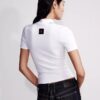 Tricou slim cu guler rotund decupat