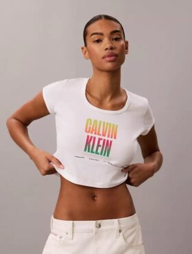 Tricou slim cu guler rotund Pride